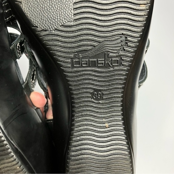 Dansko black leather sandals size 39 - Picture 7 of 8
